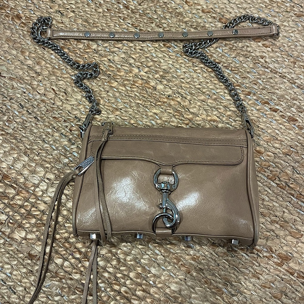 Rebecca Minkoff M.A.C. purse MAC leather chain strap On-The-Go bag
